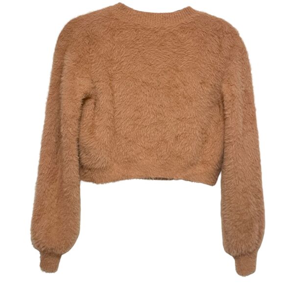 MOD Pink Fuzzy Button Front Knit Cardigan and Cami Set - Picture 9 of 15